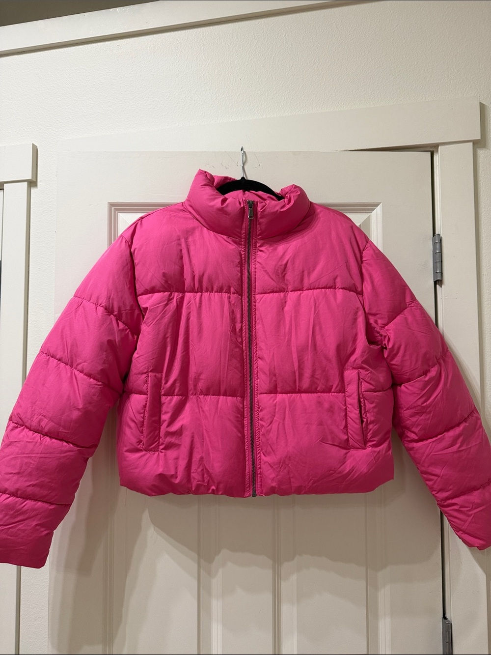 Bright Pink Puffer Jacket